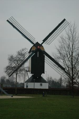 The Mill with the sails in cross position
